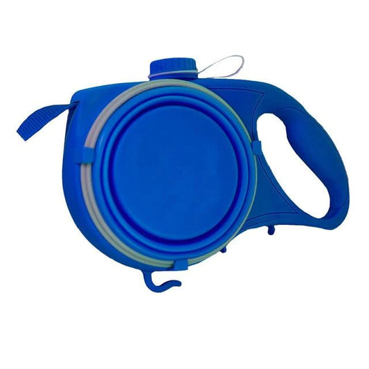 Durable Multi-Function Dog Leash with Built-In Water Bottle and Bowl